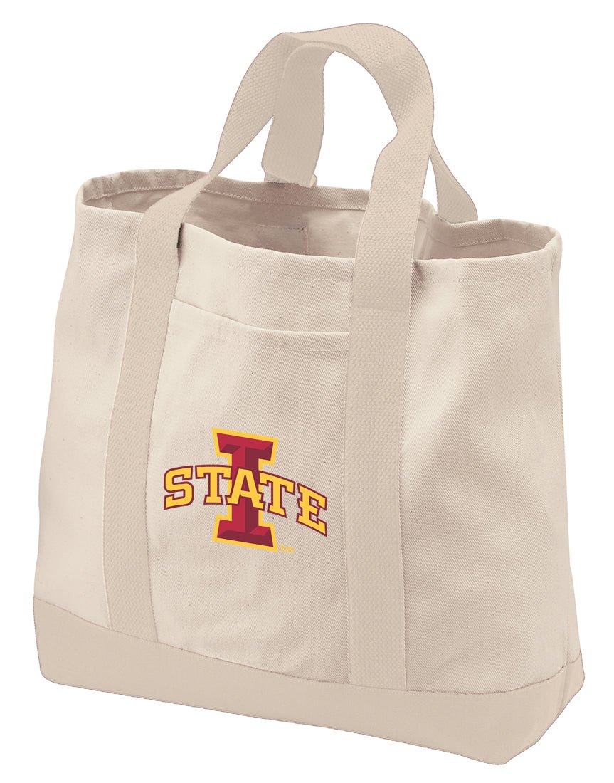 Iowa State Canvas Tote Bag Iowa State University Classic Tote Tan