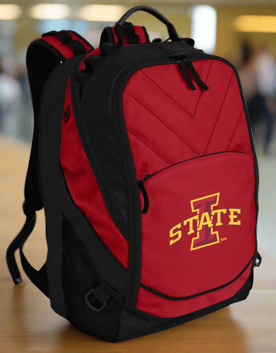 Iowa State Cyclones Laptop Backpack – Official Iowa State University Bookbag – 17" Laptop Sleeve, NCAA School Gear – 600D Polyester Red
