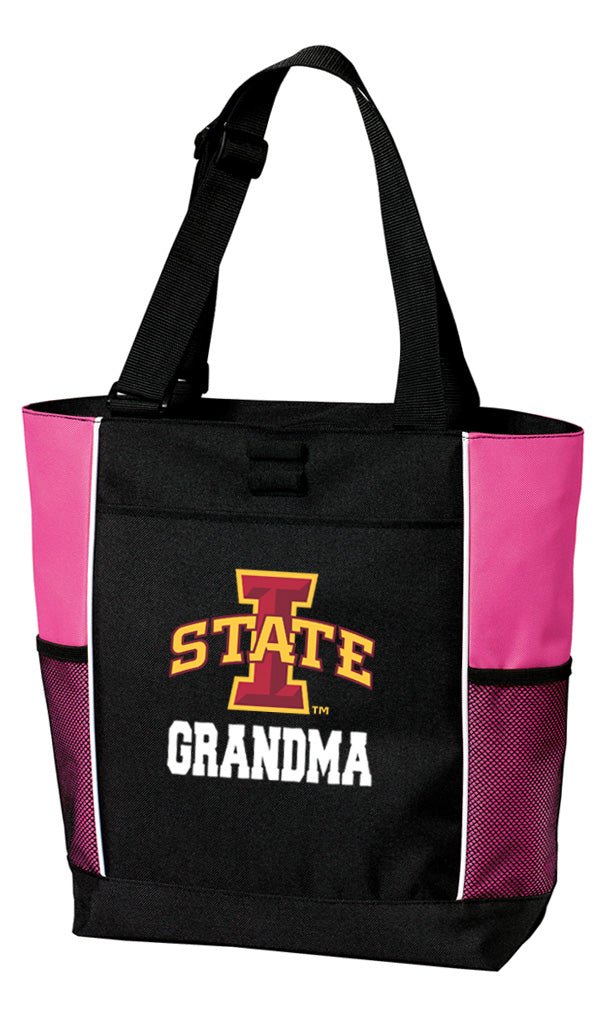 Iowa State University Tote Bag Official ISU Cyclones Carryall Totes Grandma on Pink