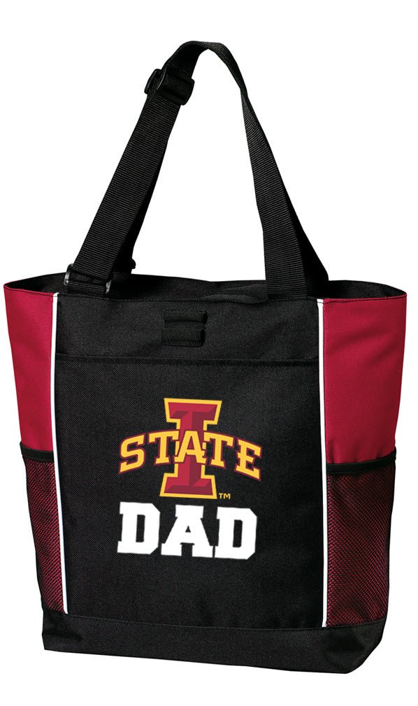 Iowa State University Tote Bag Official ISU Cyclones Carryall Totes Dad on Red