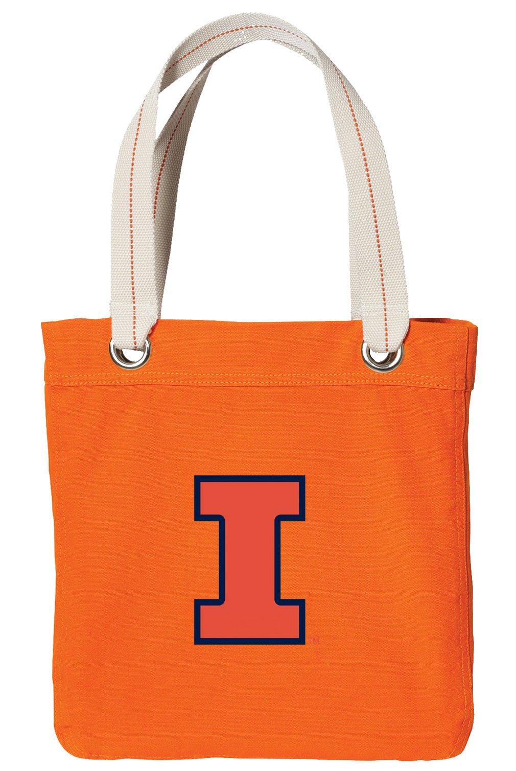 University of Illinois Tote Bag Illini Deluxe Canvas Shoulder Bag Orange