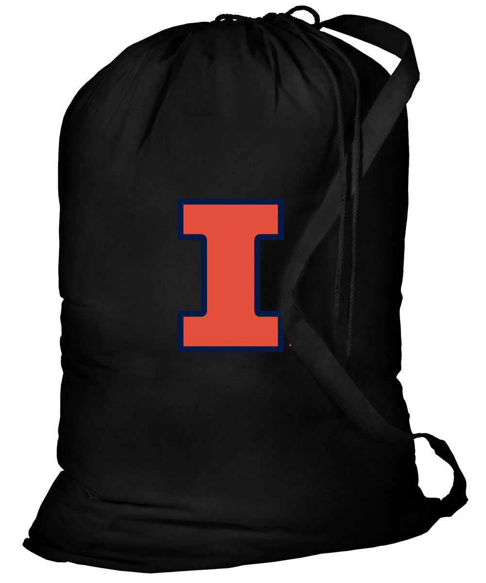 University of Illinois Laundry Bag Illini Clothes Bag Black
