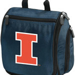 University of Illinois Toiletry Bag or Mens Illini Travel Shaving Kit Navy
