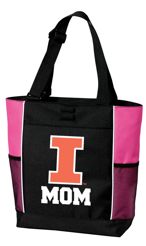 University of Illinois Tote Bag Illini Carryall Tote Mom on Pink