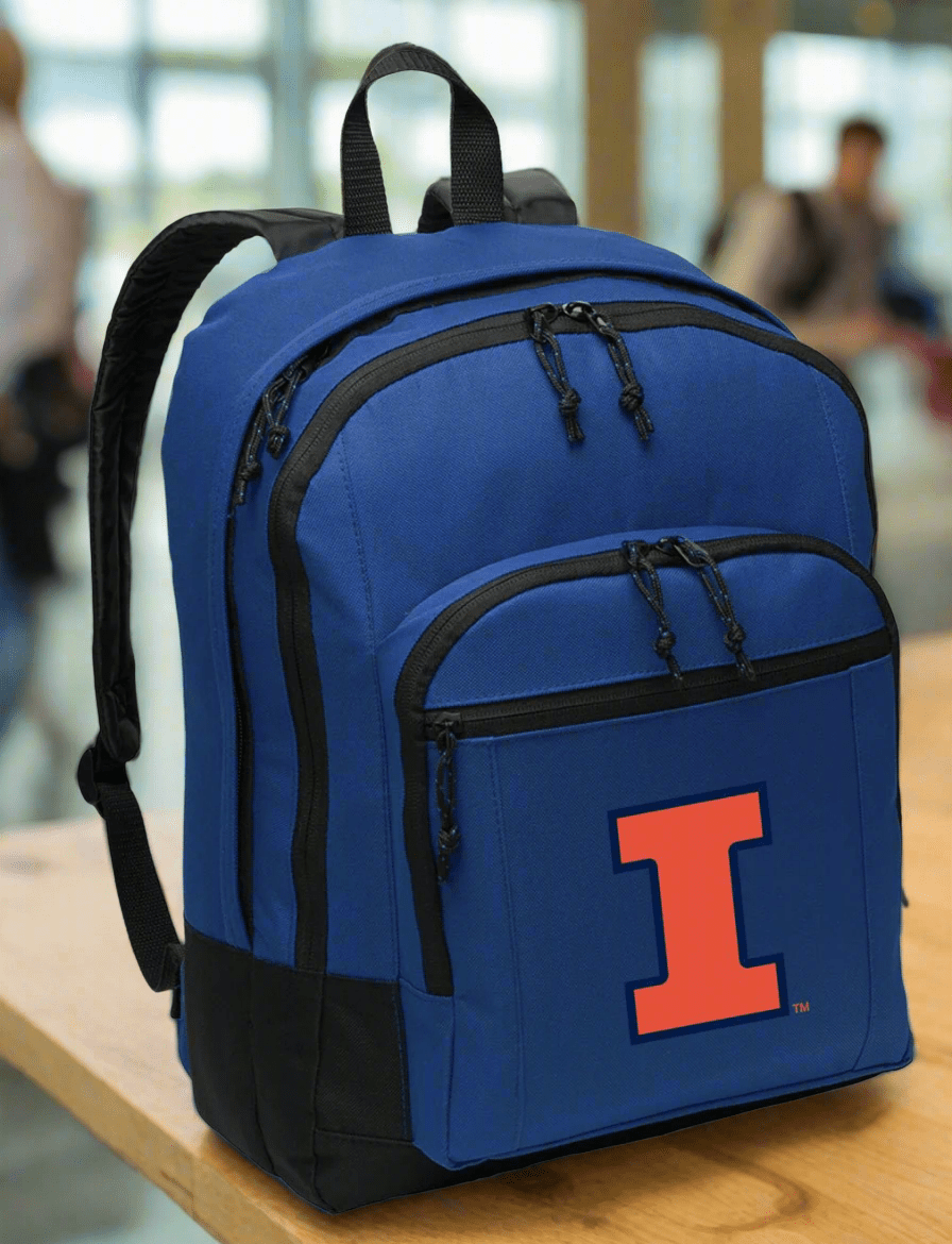 University of Illinois Backpack Illini Medium Classic Style Backpack