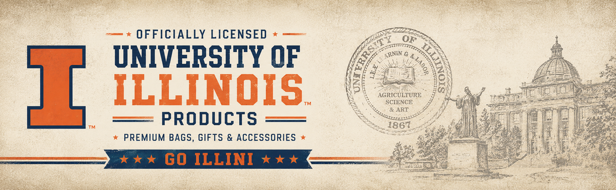 Illinois Laptop Backpack – Fighting Illini Bookbag with 17" Sleeve