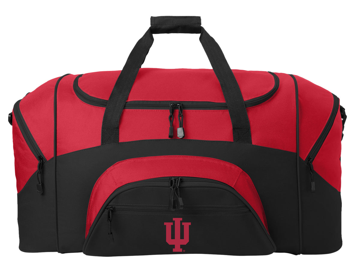 Indiana University Large Duffel Bag Red Black