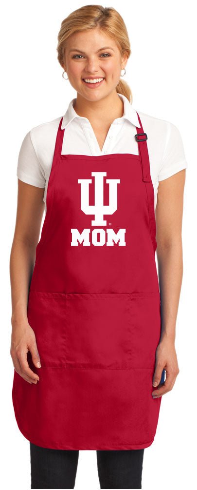 Indiana University Apron IU Logo - Stain Resistant Fabric Mom on Red