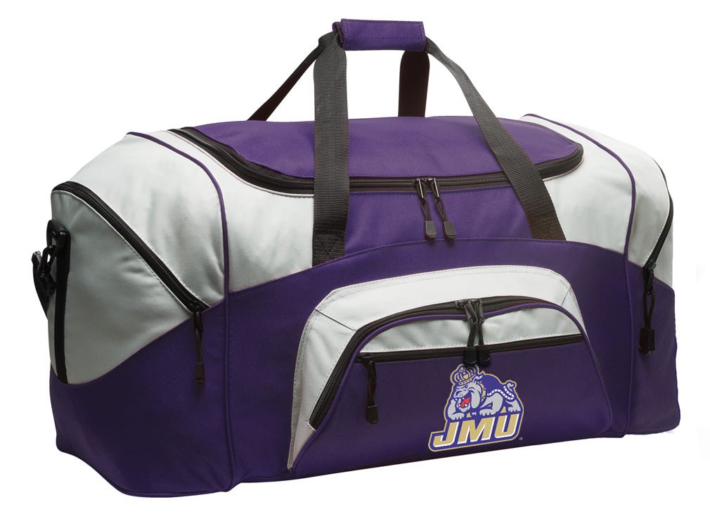 James Madison University Duffel Bag – Dukes Gym, Travel & Suitcase-Style Gear Bag Purple