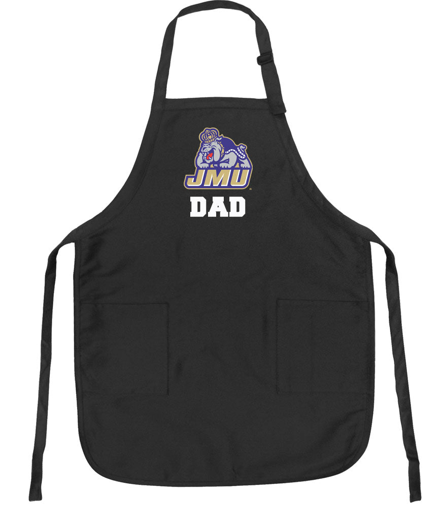 JMU Apron James Madison University Apron - Stain Resistant Fabric Dad on Black