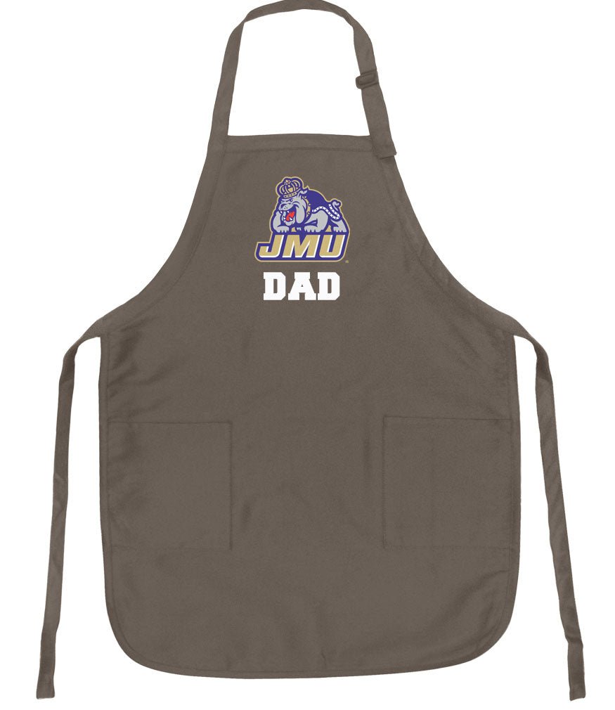 JMU Apron James Madison University Apron - Stain Resistant Fabric Dad on Khaki