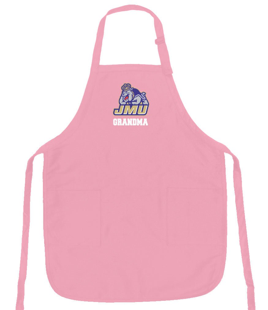 JMU Apron James Madison University Apron - Stain Resistant Fabric Grandma on Pink