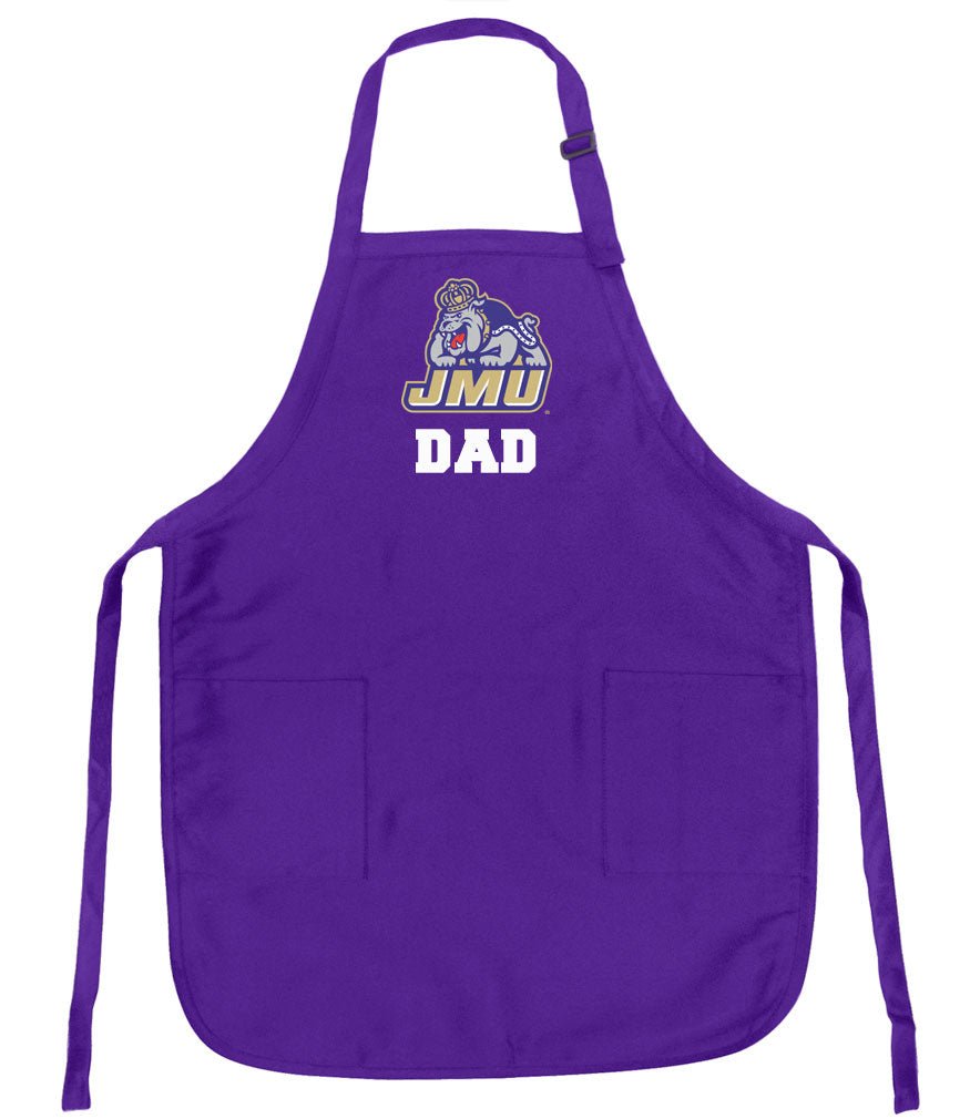 JMU Apron James Madison University Apron - Stain Resistant Fabric Dad on Purple