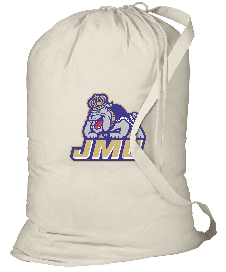 JMU Laundry Bag James Madison University Clothes Bag Tan