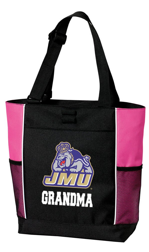 JMU Tote Bag Official James Madison University Carryall Totes Grandma on Pink