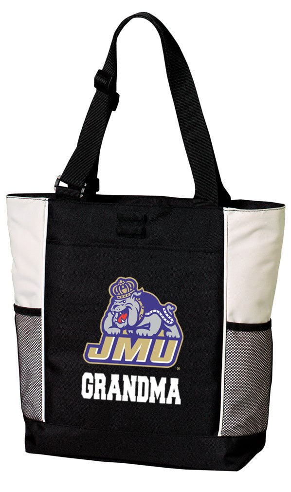 JMU Tote Bag Official James Madison University Carryall Totes Grandma on White