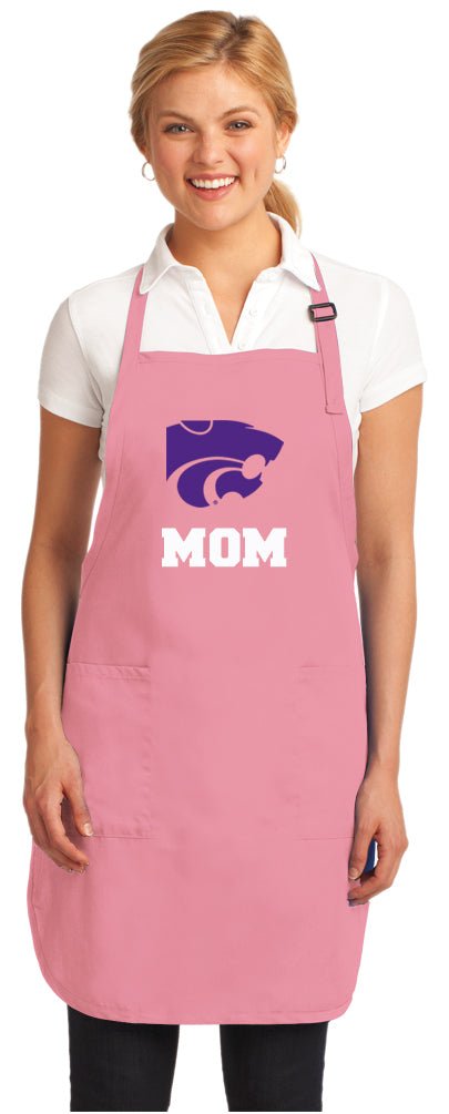 Kansas State Apron K-State Logo Apron - Stain Resistant Fabric Mom on Pink