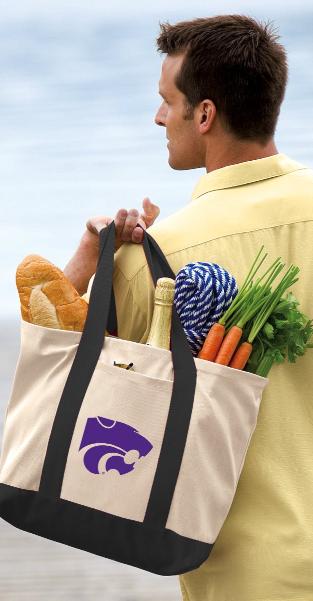 Kansas State Canvas Tote Bag K-State Classic Tote Black