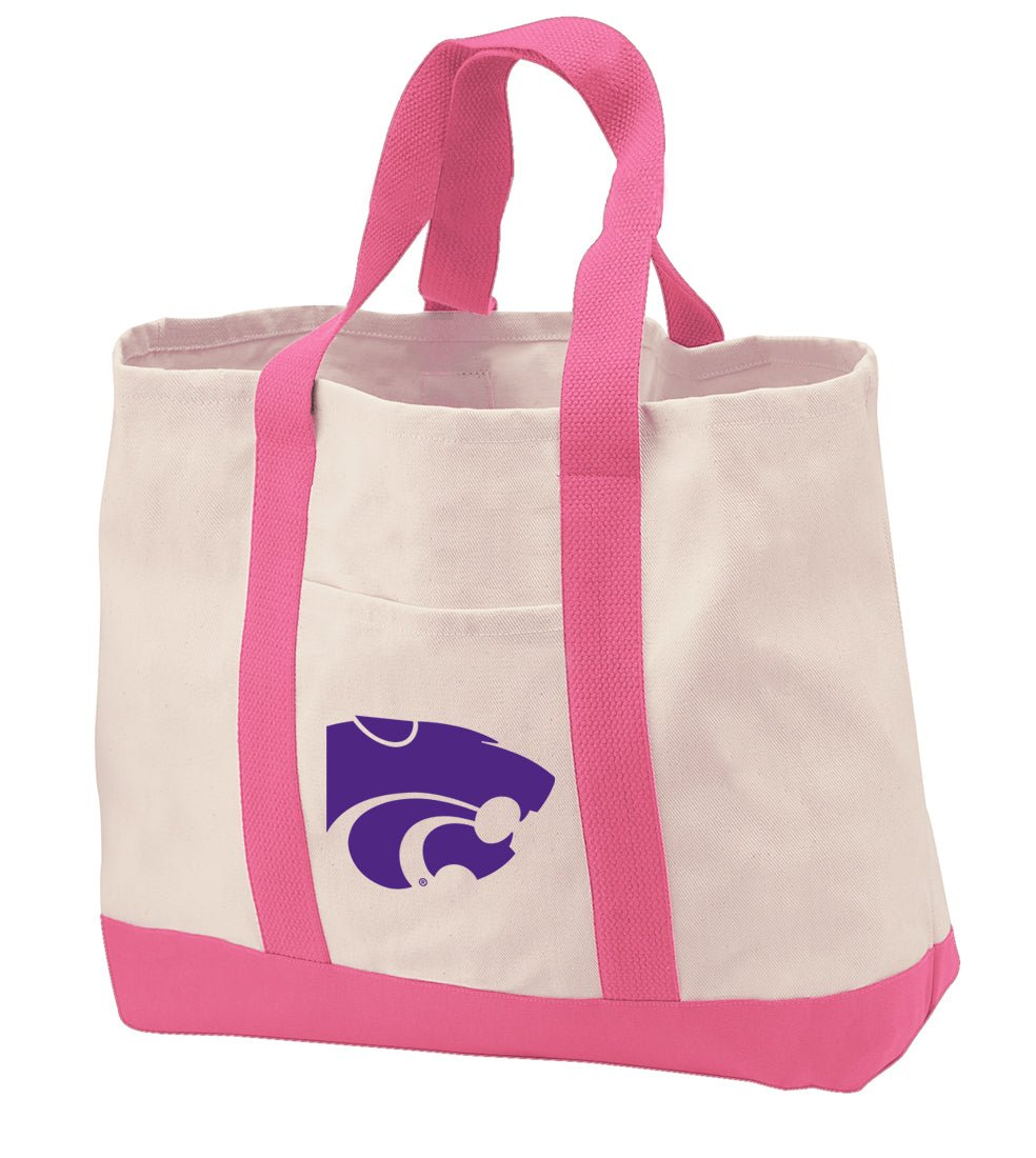 Kansas State Canvas Tote Bag K-State Classic Tote Pink