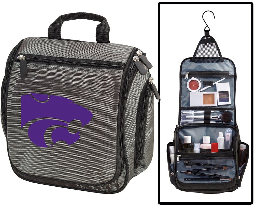Kansas State Toiletry Bag or Mens K-State Travel Shaving Kit Gray