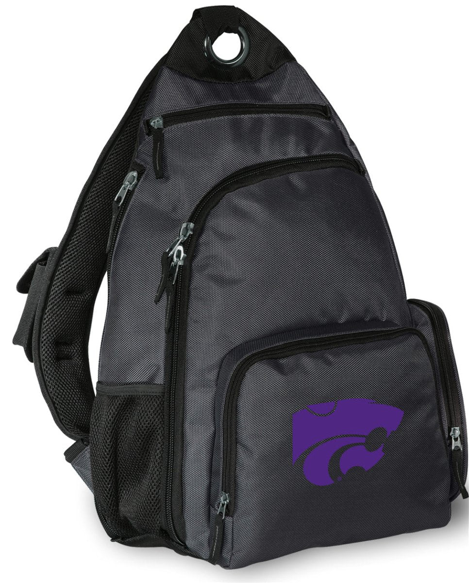 Kansas State Sling Backpack K-State Crossbody Bag Gray