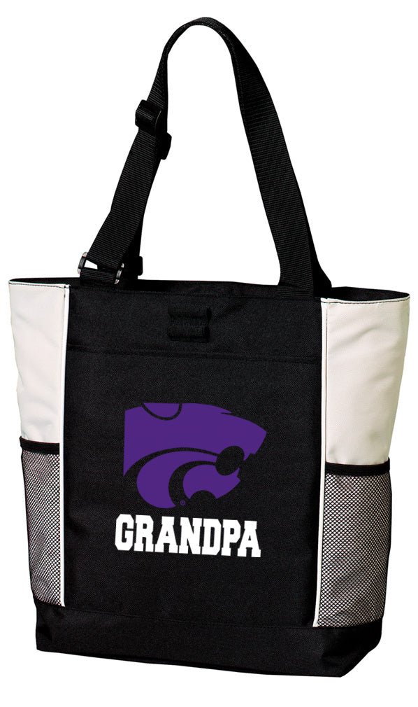 Kansas State Tote Bag Official K-State Carryall Tote Grandpa on White