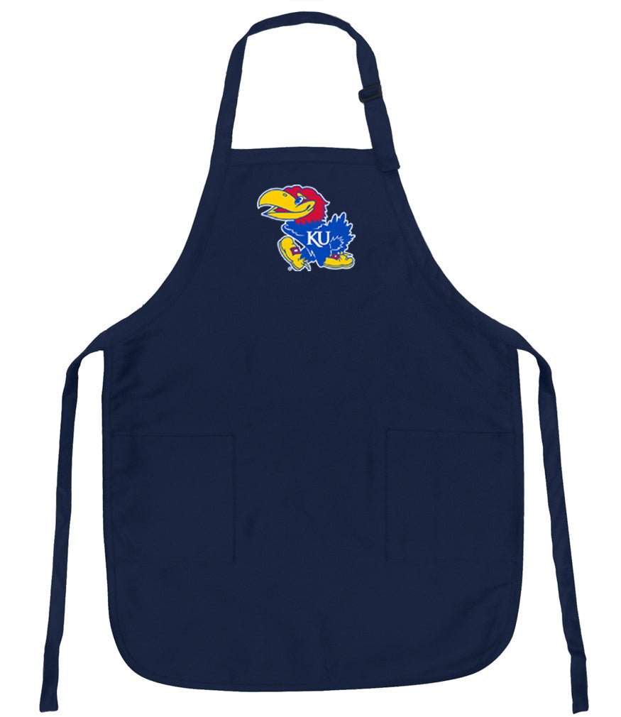 University of Kansas Apron KU Jayhawks Apron - Stain Resistant Fabric Navy