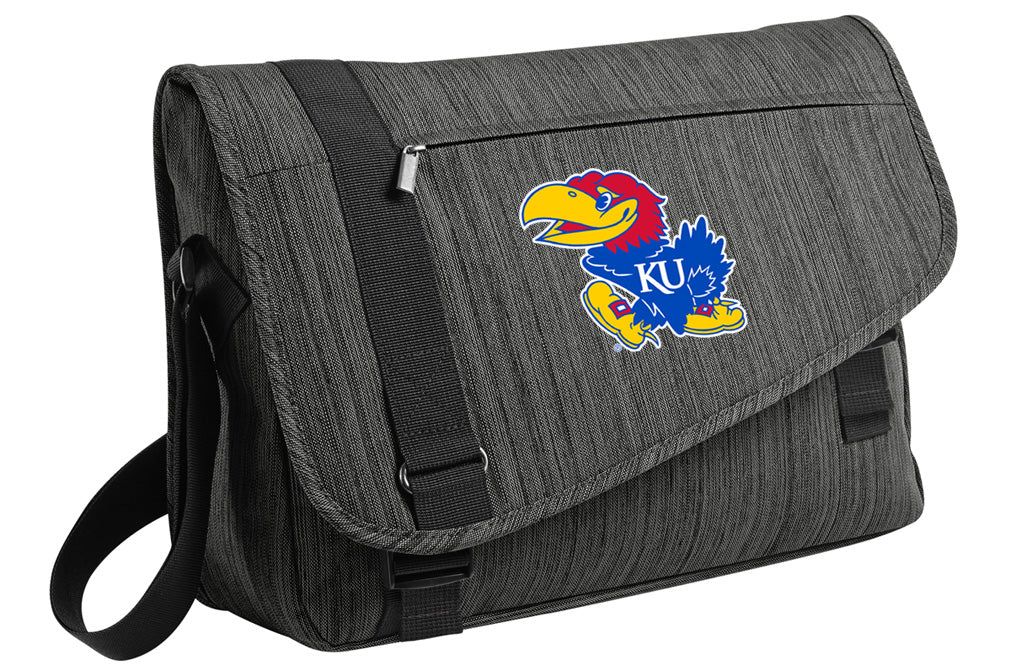 Kansas Jayhawks Laptop Bag – Computer Messenger Briefcase for KU Students & Fans