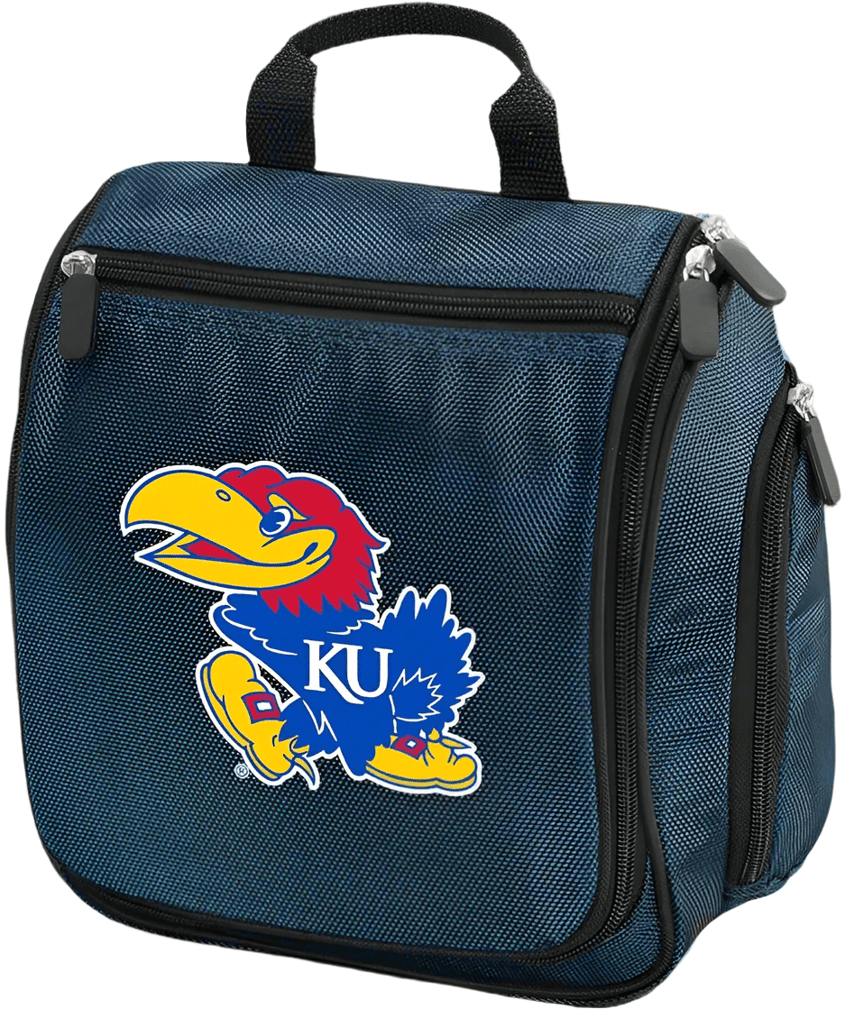 University of Kansas Toiletry Bag or Mens KU Jayhawks Travel Shaving Kit Navy