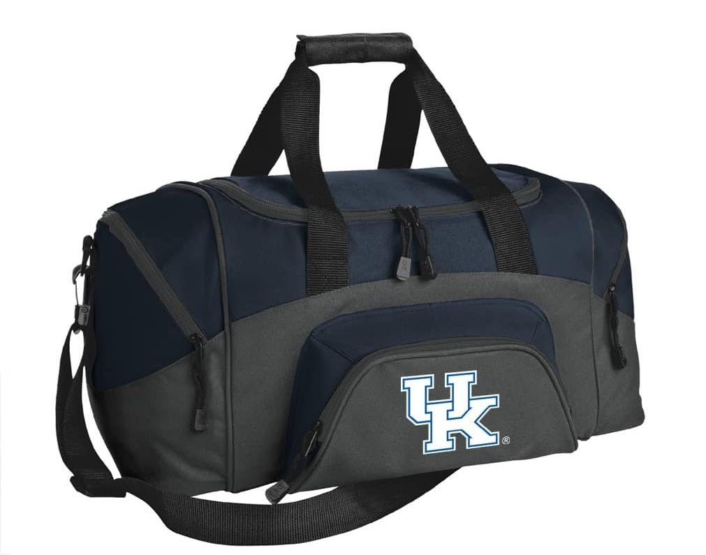 Small University of Kentucky Duffel Bag UK Wildcats Carryon Suitcase or Gym Bag Navy