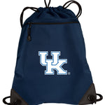 University of Kentucky Drawstring Backpack UK Wildcats Cinch Pack - Mesh & Microfiber Navy