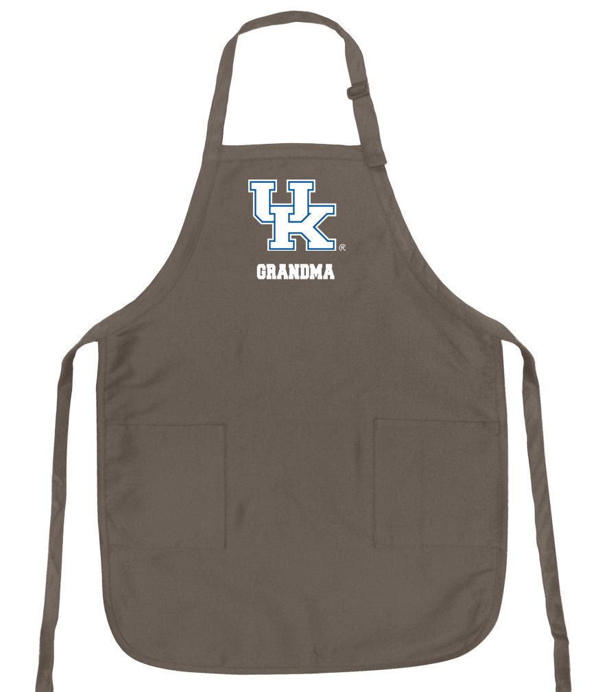 University of Kentucky Apron UK Wildcats Apron - Stain Resistant Fabric Grandma on Khaki