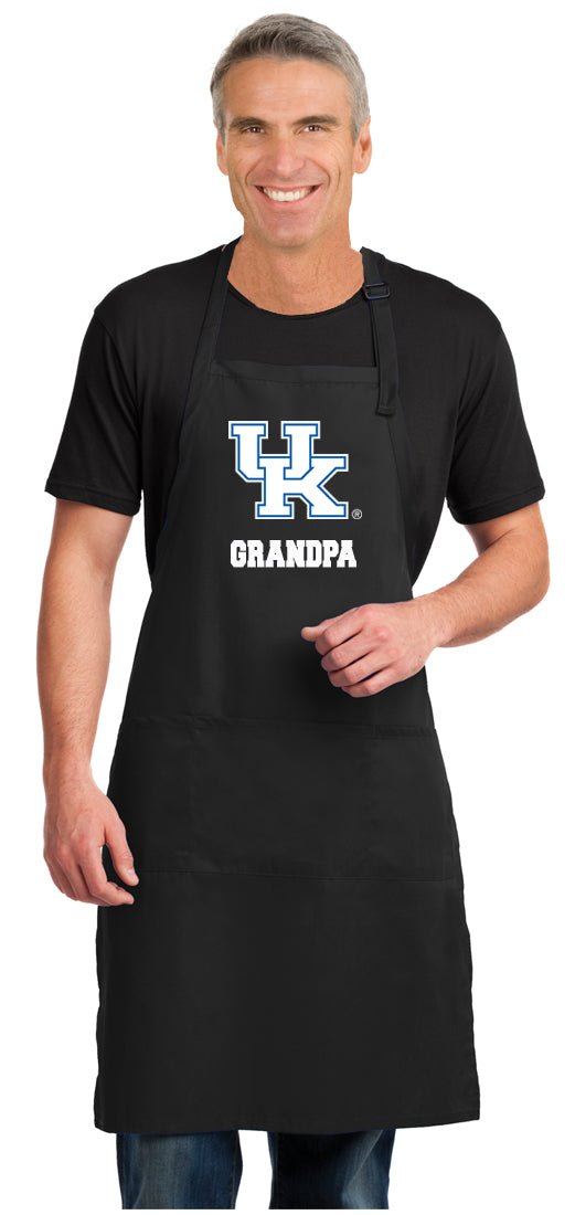University of Kentucky Large Apron UK Wildcats Apron - Adjustable with Pockets Grandpa on Black