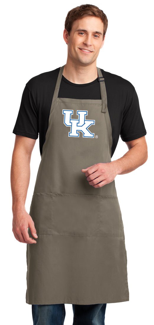 University of Kentucky Large Apron UK Wildcats Apron - Adjustable with Pockets Khaki