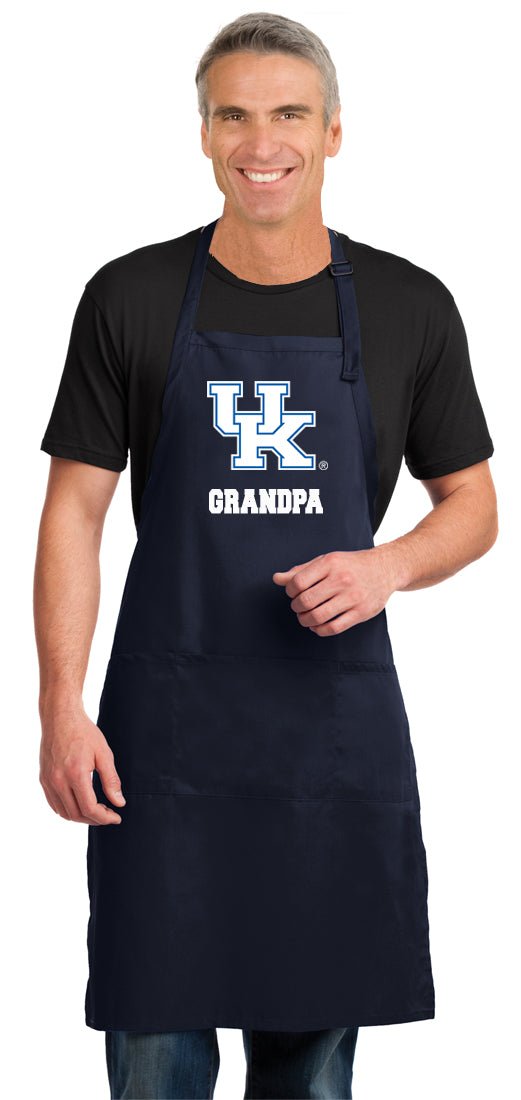 University of Kentucky Large Apron UK Wildcats Apron - Adjustable with Pockets Grandpa on Navy