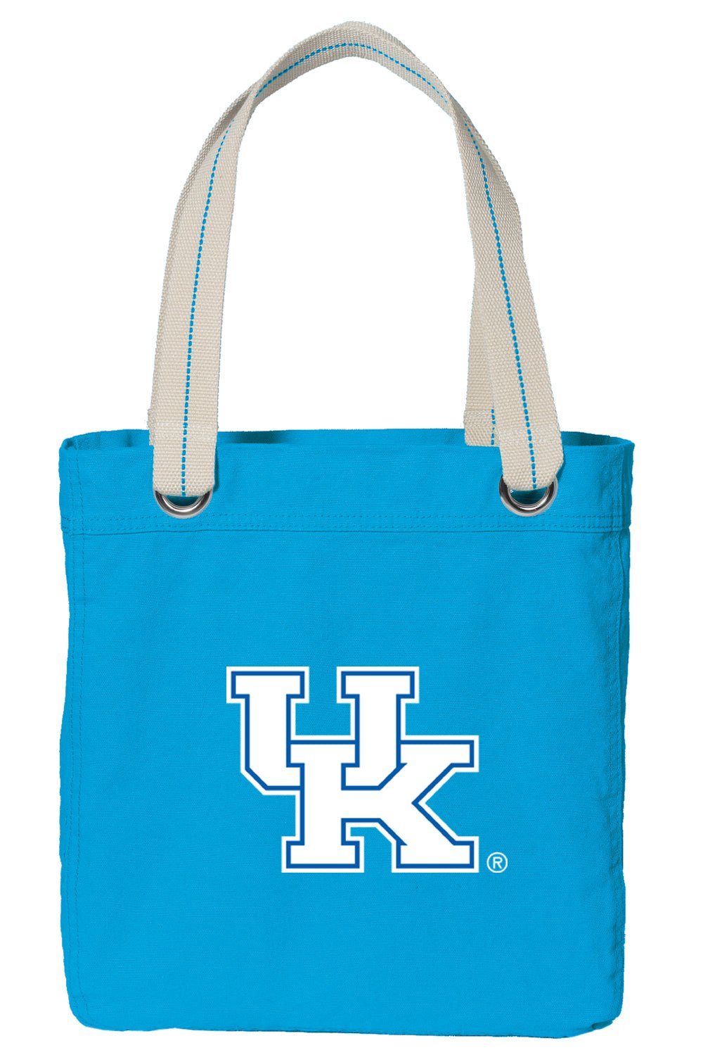 University of Kentucky Tote Bag UK Wildcats Deluxe Canvas Shoulder Bag Light Blue