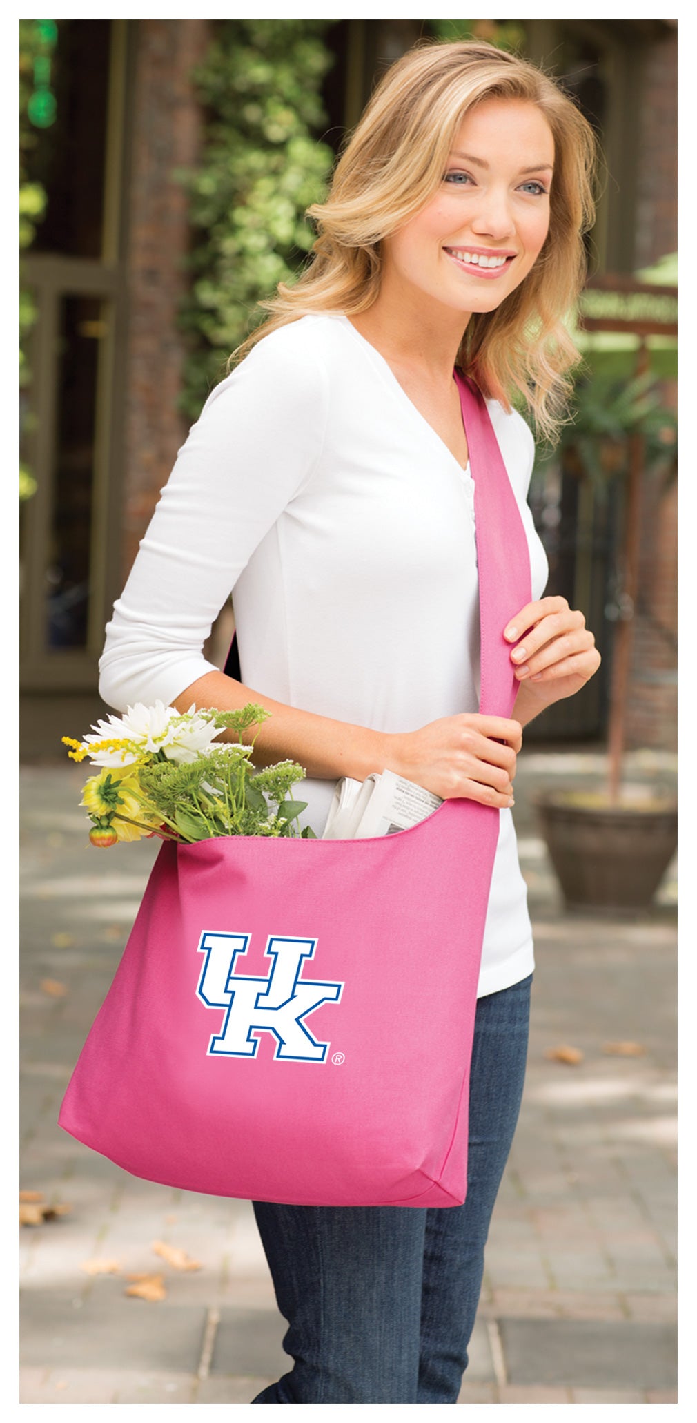 University of Kentucky Cross Body Bag UK Wildcats Shoulder Tote Bag - Sling Style Pink