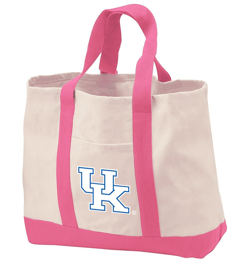 University of Kentucky Canvas Tote Bag UK Wildcats Classic Tote Pink