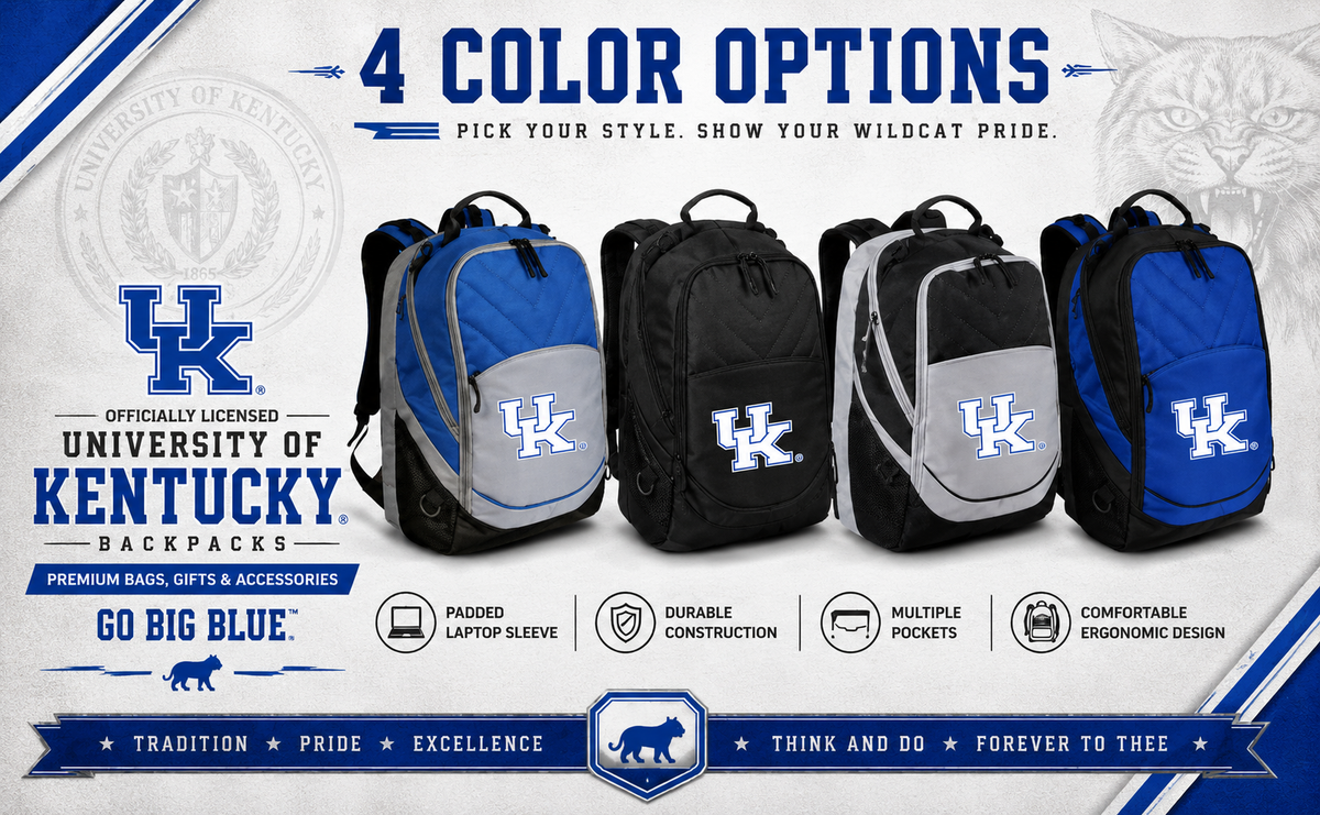 Kentucky Wildcats Laptop Backpack Blue