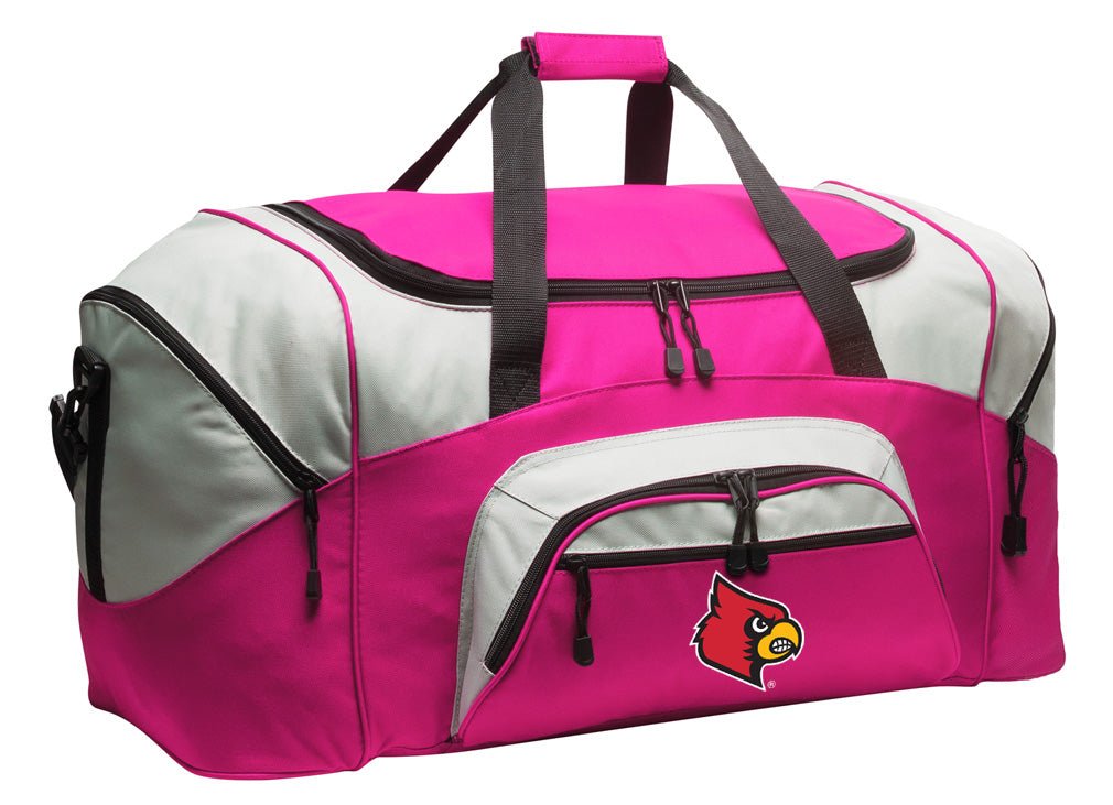 University of Louisville Duffel Bag – Cardinals Gym, Travel & Suitcase-Style Gear Bag Pink