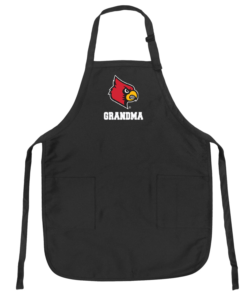 University of Louisville Apron Louisville Cardinals Apron - Stain Resistant Fabric Grandma on Black