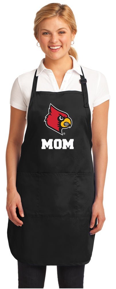 University of Louisville Apron Louisville Cardinals Apron - Stain Resistant Fabric Mom on Black