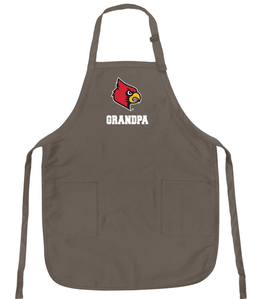 University of Louisville Apron Louisville Cardinals Apron - Stain Resistant Fabric Grandpa on Khaki