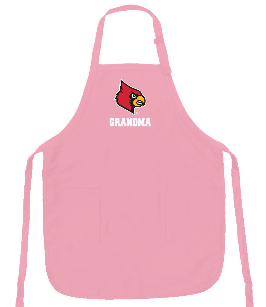 University of Louisville Apron Louisville Cardinals Apron - Stain Resistant Fabric Grandma on Pink
