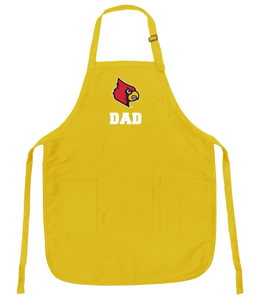 University of Louisville Apron Louisville Cardinals Apron - Stain Resistant Fabric Dad on Yellow
