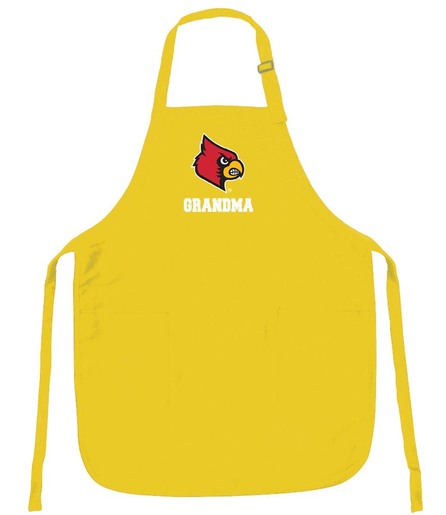 University of Louisville Apron Louisville Cardinals Apron - Stain Resistant Fabric Grandma on Yellow