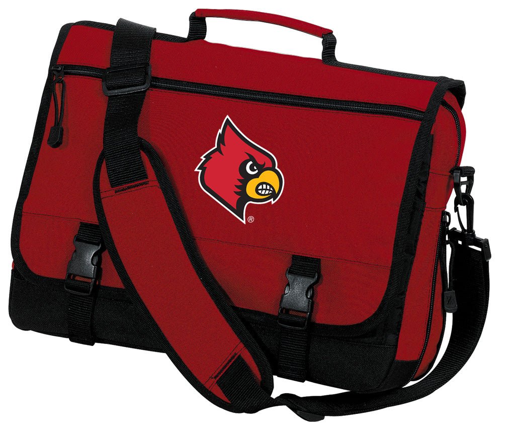University of Louisville Laptop Computer Bag Messenger Briefcase Red