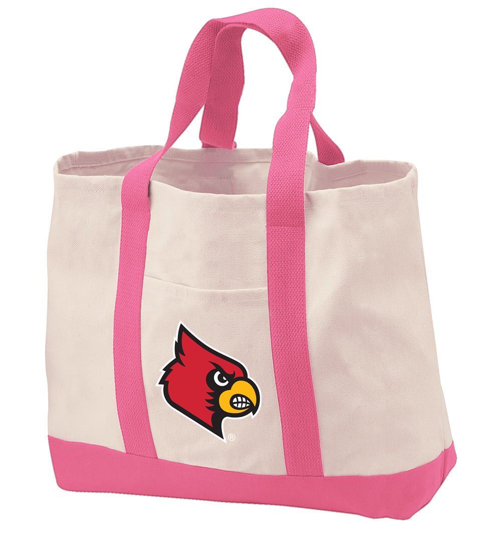 University of Louisville Canvas Tote Bag Louisville Cardinals Classic Tote Pink