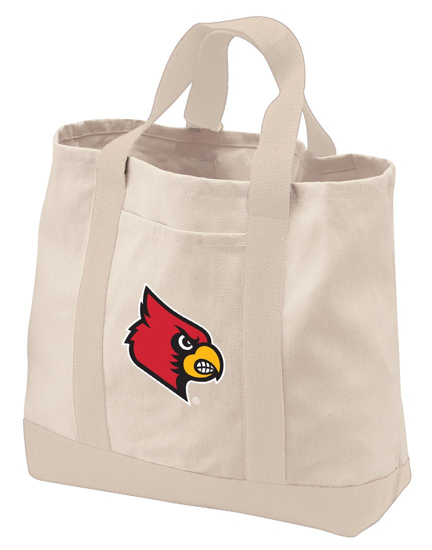 University of Louisville Canvas Tote Bag Louisville Cardinals Classic Tote Tan