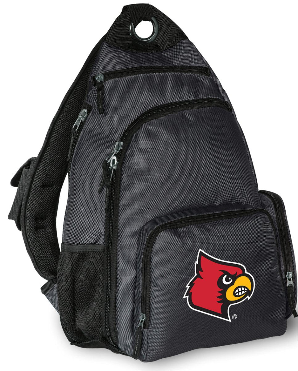 University of Louisville Sling Backpack Louisville Cardinals Crossbody Bag Gray